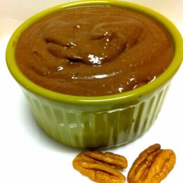 Pecan Butter in a green bowl