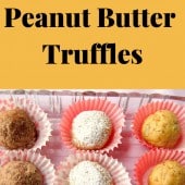 peanut butter truffles in cups
