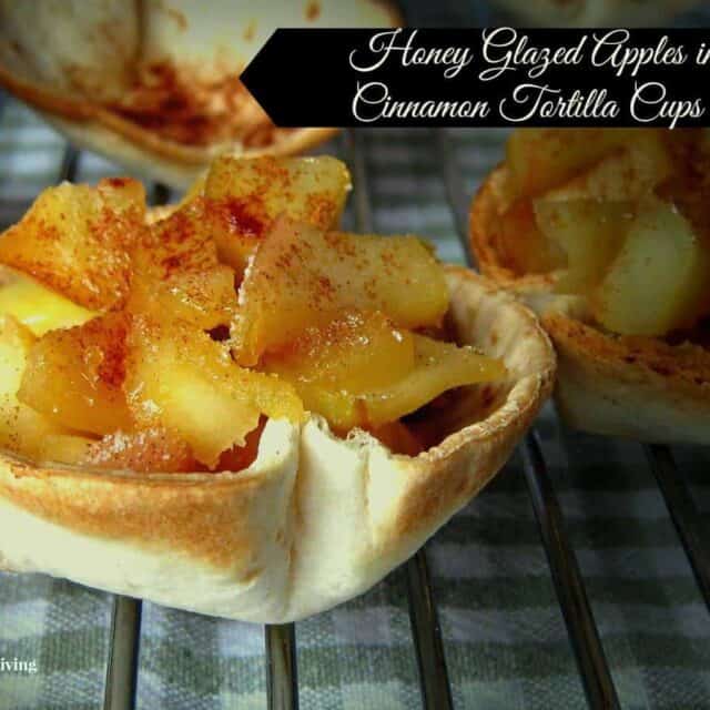 Honey Glazed Apples in Cinnamon Tortilla Cups EasyHealth Living