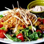 BBQ Chicken and Veggie Crunch Salad on white plate