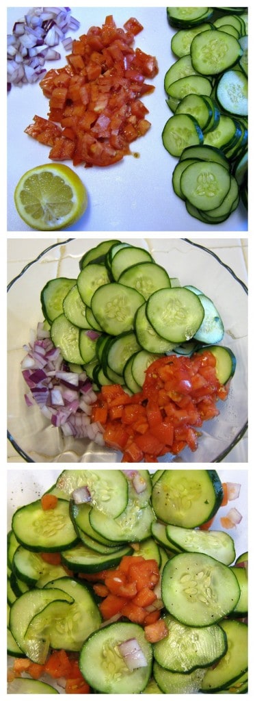 Greek Cucumber Salad- a low carb side dish in less than 10 minutes. #antioxidant 