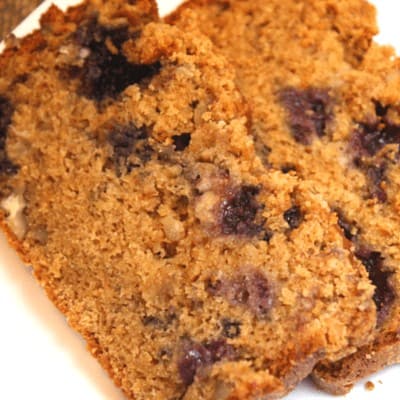 Sour Cream Blueberry Banana Bread with Streusel Topping