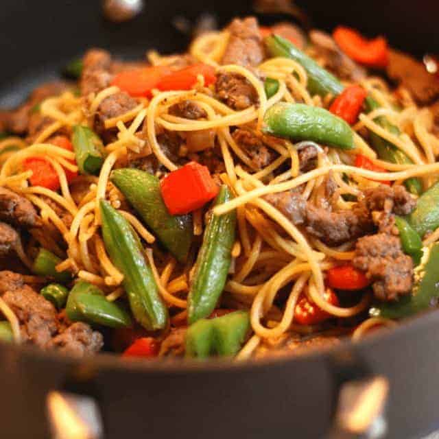Quick Beef Lo Mein