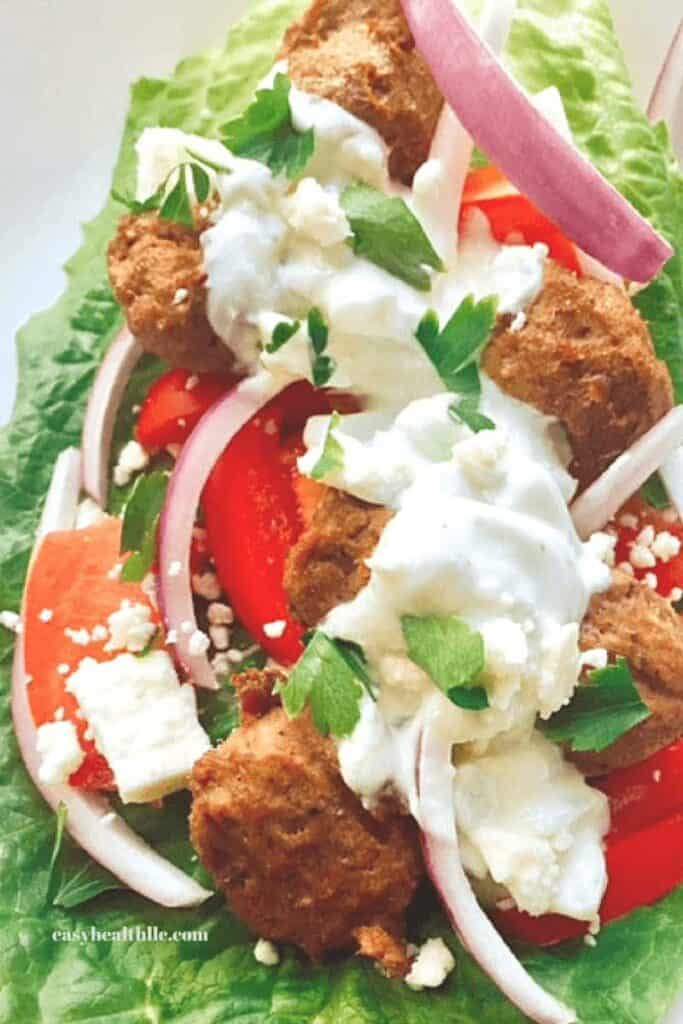 25 minute low carb gyro bowl