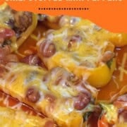 Platter of chili stuffed mini peppers.