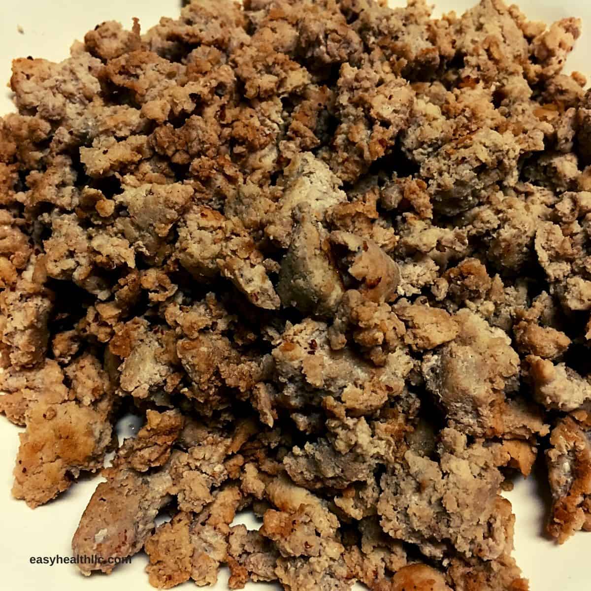browned ground beef