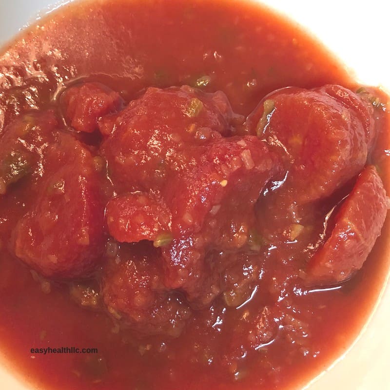 stewed tomatoes in bowl