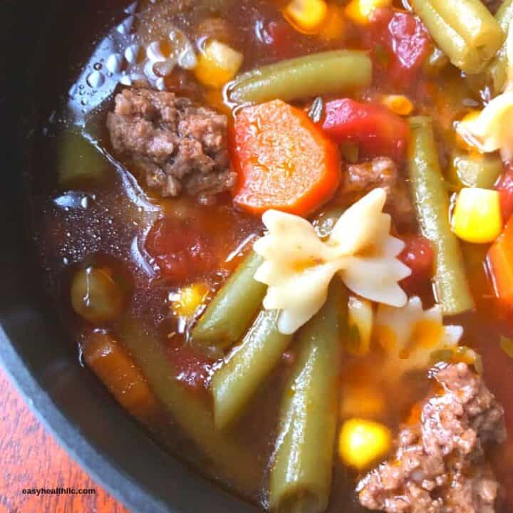 Hamburger Vegetable Soup EasyHealth Living