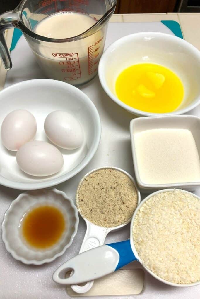 ingredients for coconut pie
