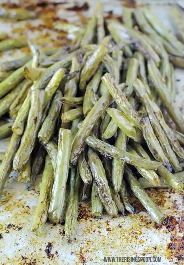 roasted green beans of pan