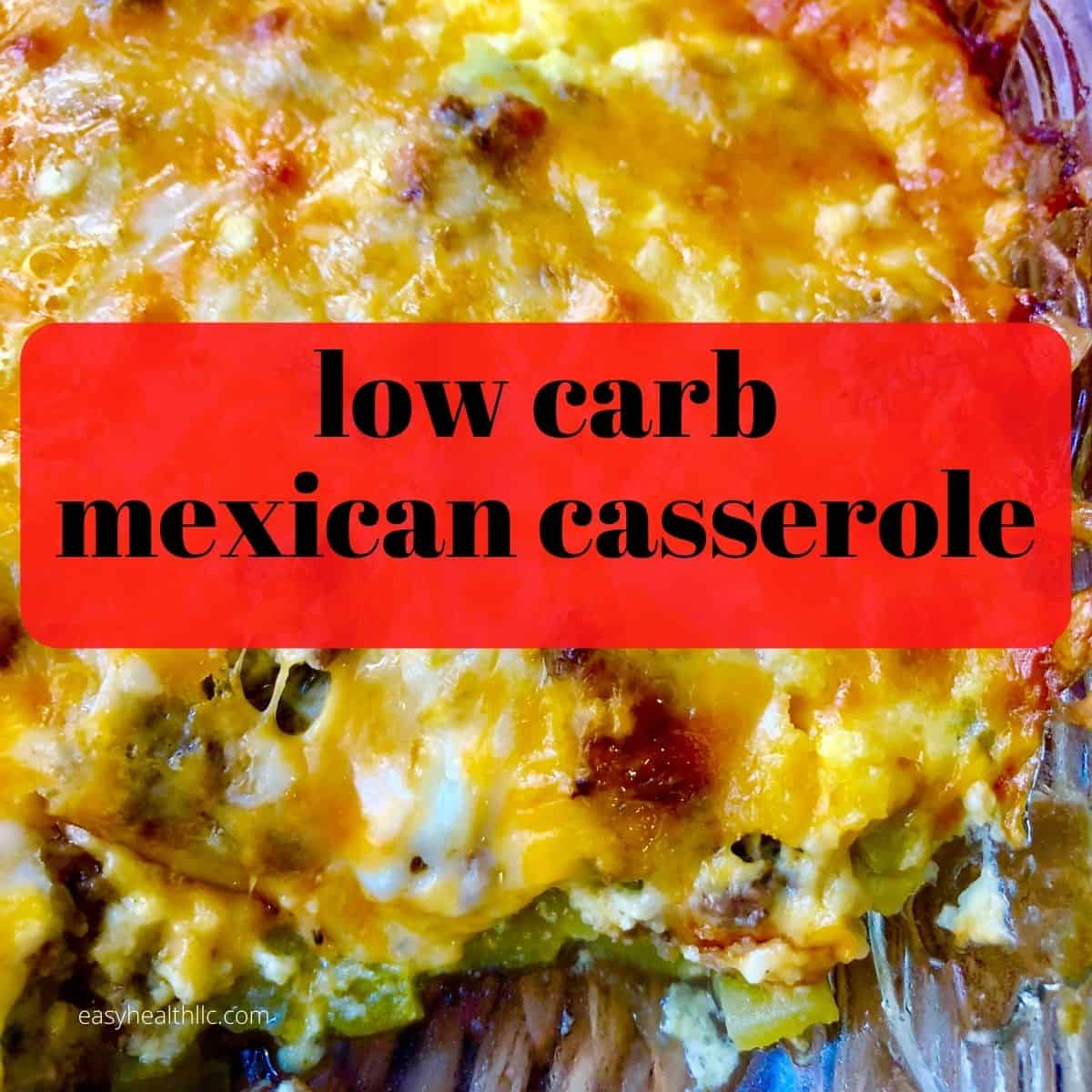 mexican casserole with melted cheese in glass bowl