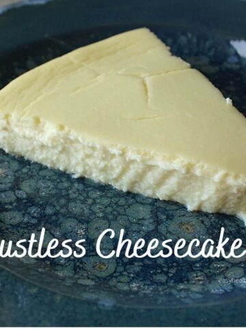 crustless cheesecake on plate