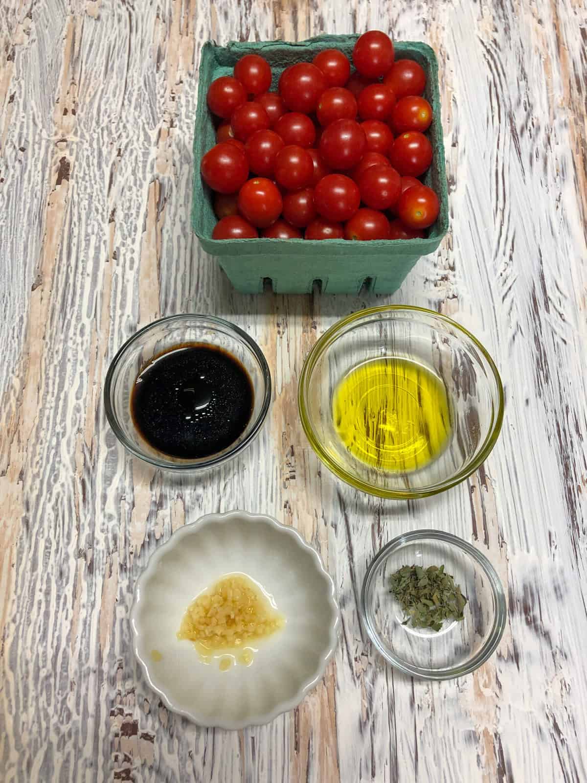 cherry tomatoes and ingredients