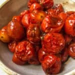 roasted cherry tomatoes in bowl