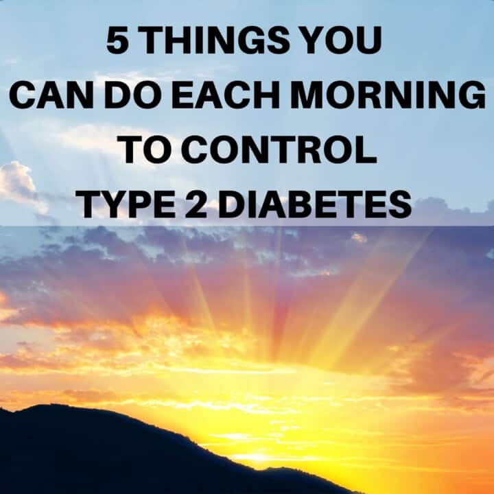 sunrise with title 5 things you can do each morning for diabetes control