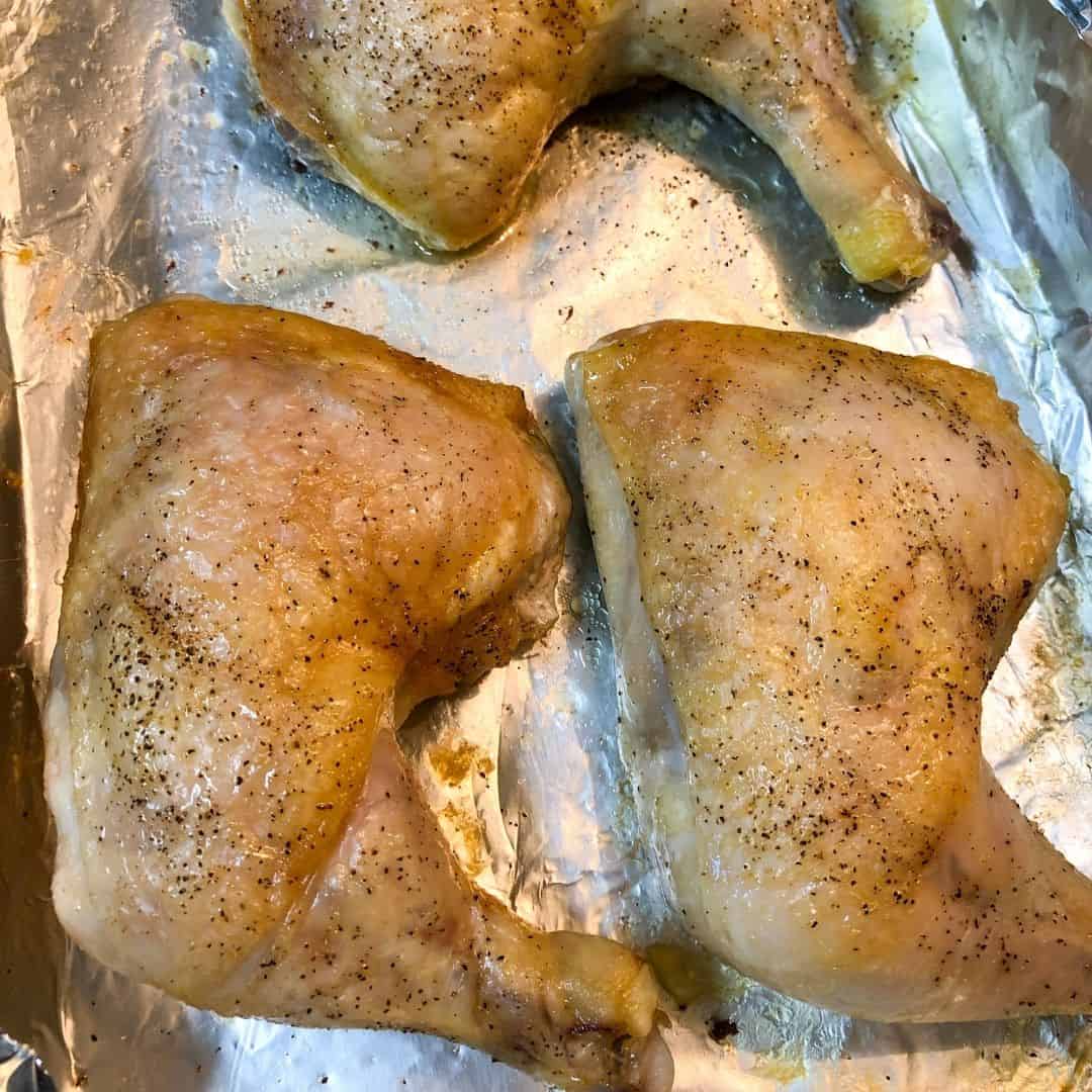 baked chicken on pan