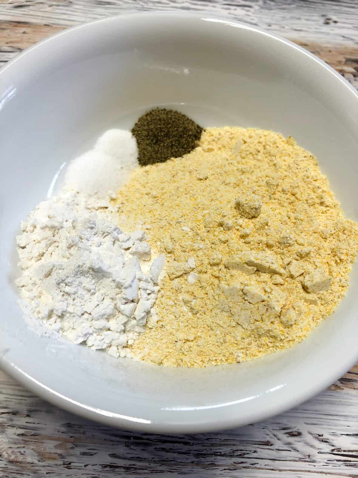 breading ingredients for catfish in bowl