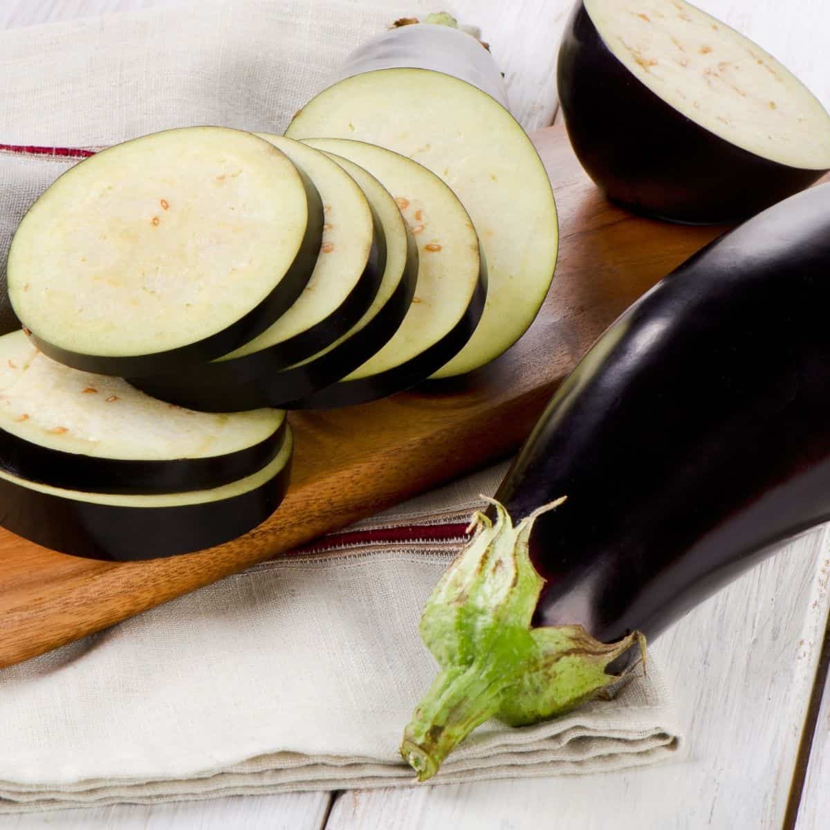 sliced eggplant