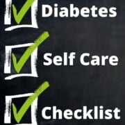 check boxes with graphic diabetes self care checklist