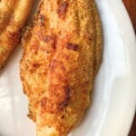 air fryer catfish on plate