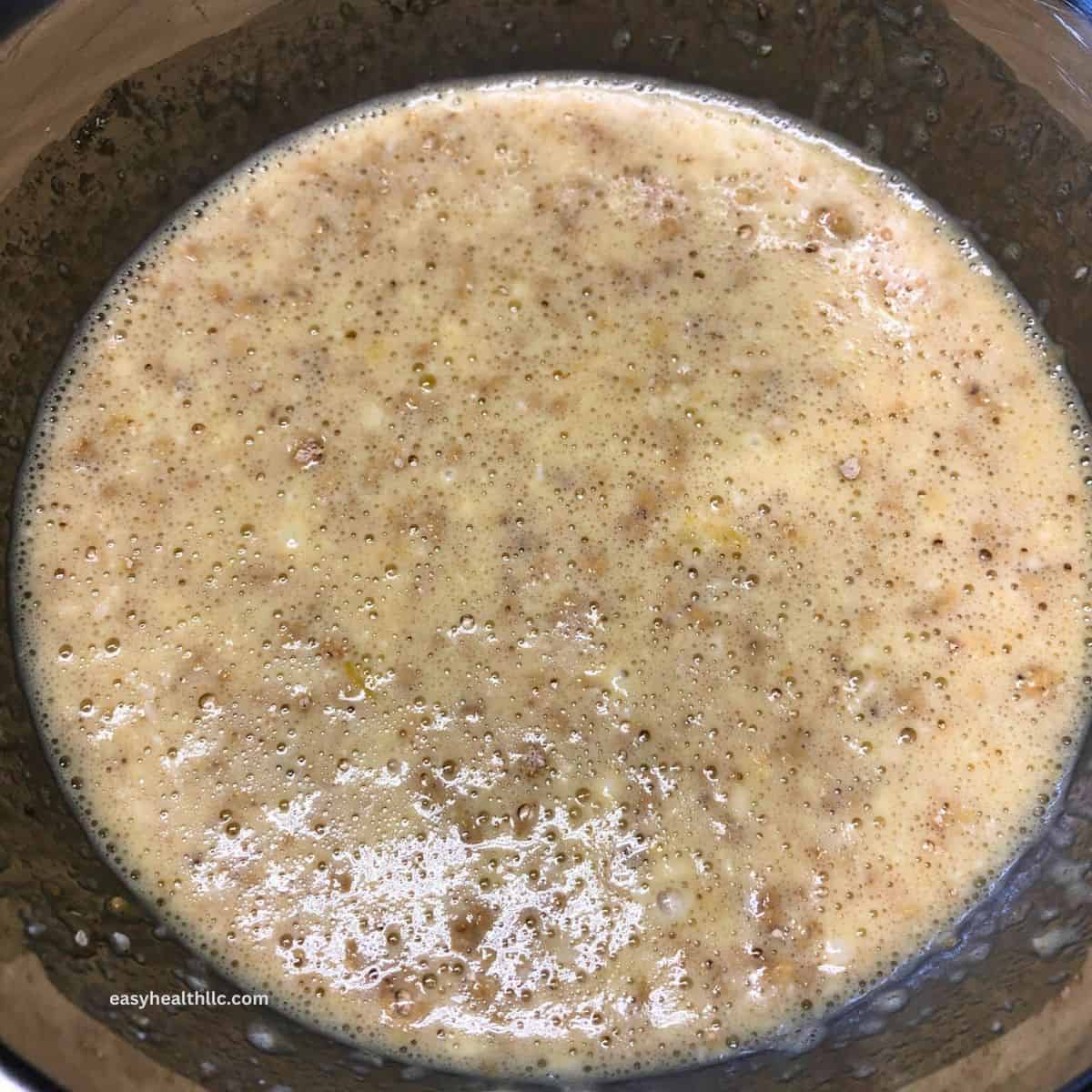Low carb coconut pie ingredients in baking pan