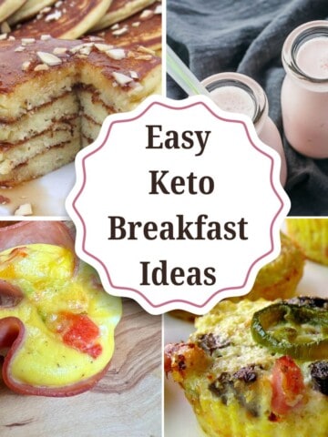muffins, pancakes and smoothie for keto breakfast ideas
