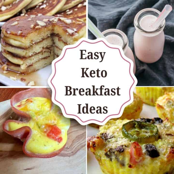 muffins, pancakes and smoothie for keto breakfast ideas